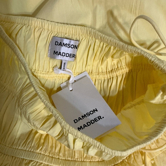 Damson Madder butter yellow cotton midi skirt. Uk size 10, US size 6. - Picture 2 of 5